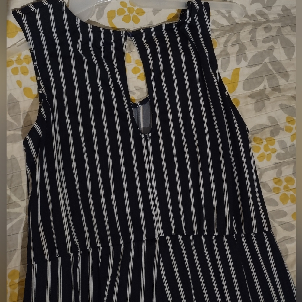 Wrapper Pin Striped Jumpsuit - Picture 2 of 5